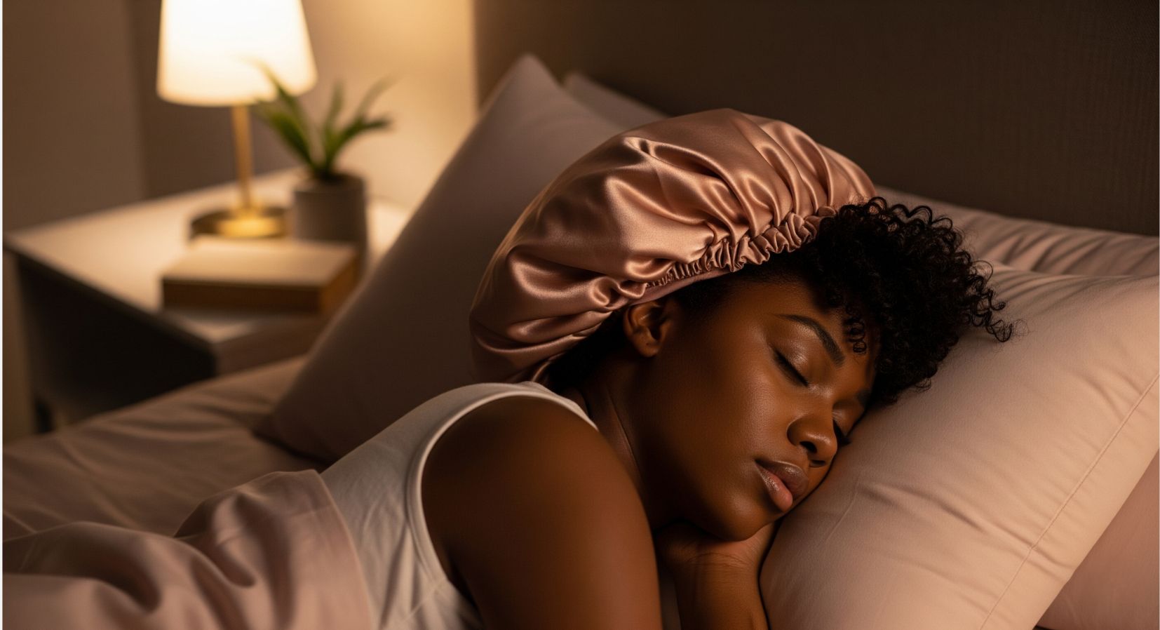 Bonnet en soie et son écrin