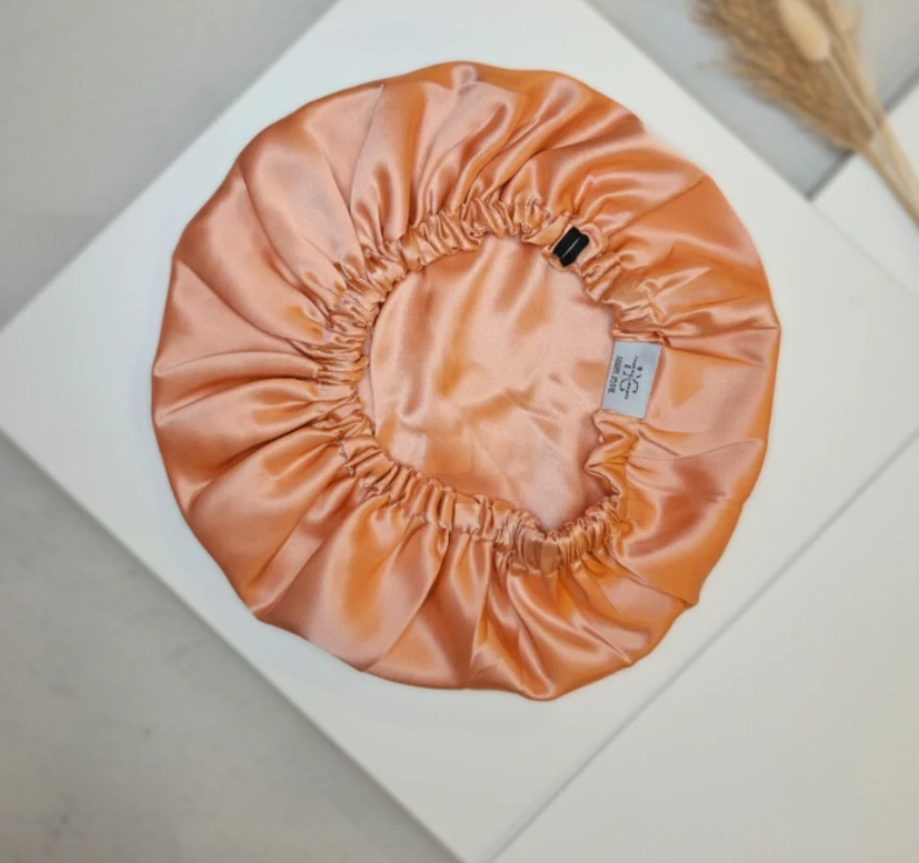 Bonnet en soie Rose Gold